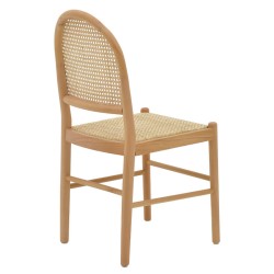 Καρέκλα Alessia  ξύλο οξιάς-rattan φυσικό 43x40x89εκ