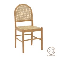 Καρέκλα Alessia  ξύλο οξιάς-rattan φυσικό 43x40x89εκ