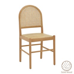 Καρέκλα Alessia  ξύλο οξιάς-rattan φυσικό 43x40x89εκ