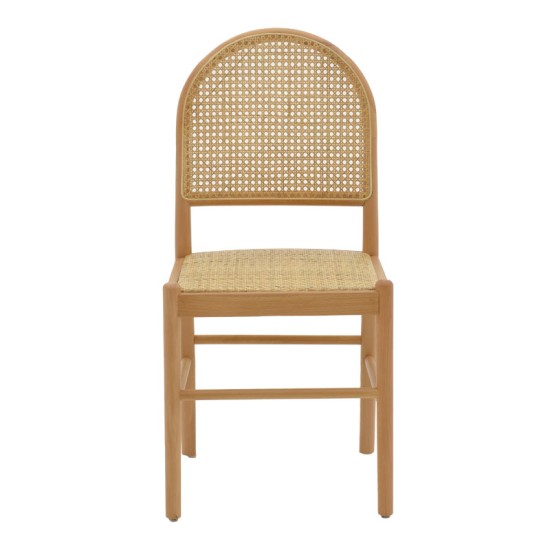 Καρέκλα Alessia  ξύλο οξιάς-rattan φυσικό 43x40x89εκ Model: 263-000010