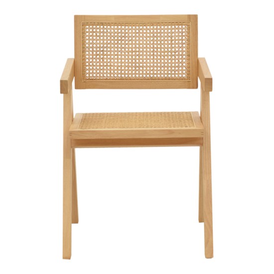 Πολυθρόνα Winslow φυσικό rubberwood 52x59x79εκ Πολυθρόνα Winslow φυσικό rubberwood 52x59x79εκ