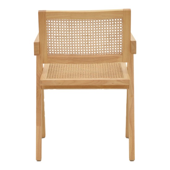 Πολυθρόνα Winslow φυσικό rubberwood 52x59x79εκ Πολυθρόνα Winslow φυσικό rubberwood 52x59x79εκ