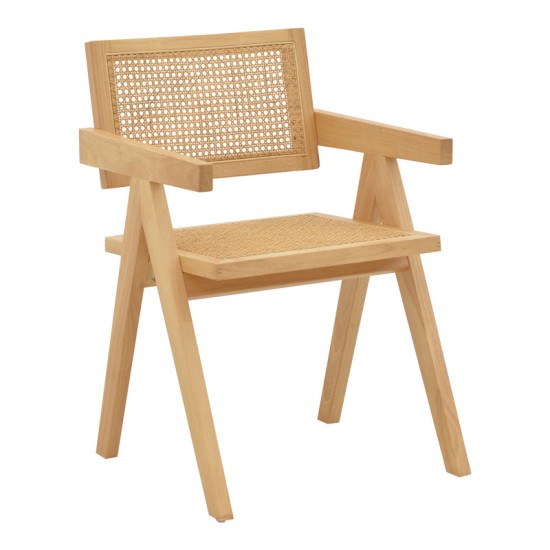 Πολυθρόνα Winslow φυσικό rubberwood 52x59x79εκ Πολυθρόνα Winslow φυσικό rubberwood 52x59x79εκ