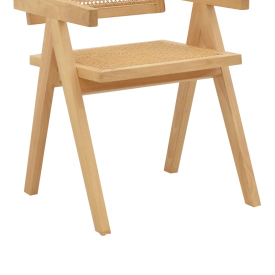 Πολυθρόνα Winslow φυσικό rubberwood 52x59x79εκ Πολυθρόνα Winslow φυσικό rubberwood 52x59x79εκ