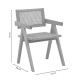 Πολυθρόνα Winslow φυσικό rubberwood 52x59x79εκ Πολυθρόνα Winslow φυσικό rubberwood 52x59x79εκ