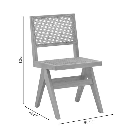 Καρέκλα Brenin  φυσικό rubberwood 45x56x82εκ Model: 263-000023