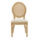 Καρέκλα Canco  φυσικό rubberwood-φυσικό rattan 50x55x98εκ Model: 263-000032