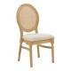 Καρέκλα Canco  φυσικό rubberwood-φυσικό rattan 50x55x98εκ Model: 263-000032