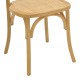 Καρέκλα Karley  φυσικό ξύλο οξιάς-έδρα φυσικό rattan 48x52x89εκ