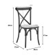 Καρέκλα Dylon  στοιβαζόμενη ξύλο οξιάς-rattan άβαφη 48x52x89εκ