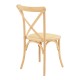 Καρέκλα Dylon  στοιβαζόμενη ξύλο οξιάς-rattan άβαφη 48x52x89εκ
