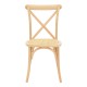 Καρέκλα Dylon  στοιβαζόμενη ξύλο οξιάς-rattan άβαφη 48x52x89εκ