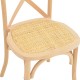 Καρέκλα Dylon  στοιβαζόμενη ξύλο οξιάς-rattan άβαφη 48x52x89εκ