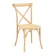 Καρέκλα Dylon  στοιβαζόμενη ξύλο οξιάς-rattan άβαφη 48x52x89εκ