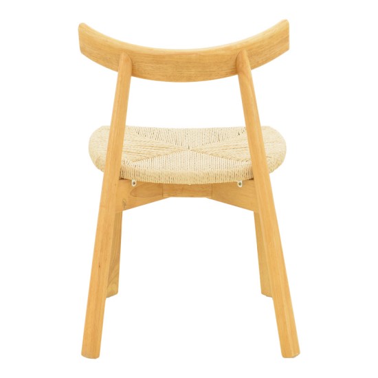 Καρέκλα Clareta  rubberwood-σχοινί σε φυσική απόχρωση 53x55x79εκ