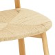 Καρέκλα Clareta  rubberwood-σχοινί σε φυσική απόχρωση 53x55x79εκ