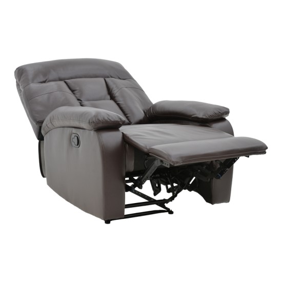 Πολυθρόνα relax με μηχανισμό massage Terpsi  καφέ PU 80x94x100εκ Model: 269-000011