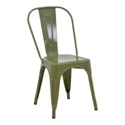 Καρέκλα Utopia  μέταλλο σε λαδί απόχρωση 44x44x85εκ