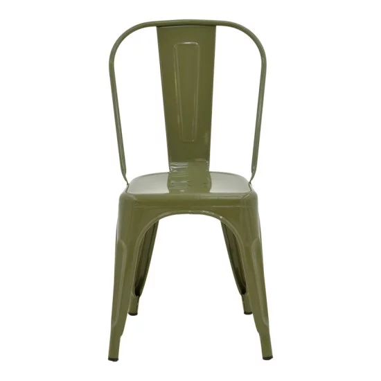 Καρέκλα Utopia  μέταλλο σε λαδί απόχρωση 44x44x85εκ