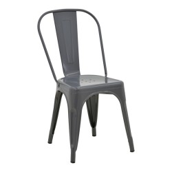 Καρέκλα Utopia  μέταλλο σε ανθρακί απόχρωση 44x44x85εκ