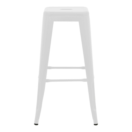 Σκαμπό μπαρ Utopia  μέταλλο σε λευκή ματ απόχρωση 42x42x76εκ Σκαμπό μπαρ Utopia  μέταλλο σε λευκή ματ απόχρωση 42x42x76εκ