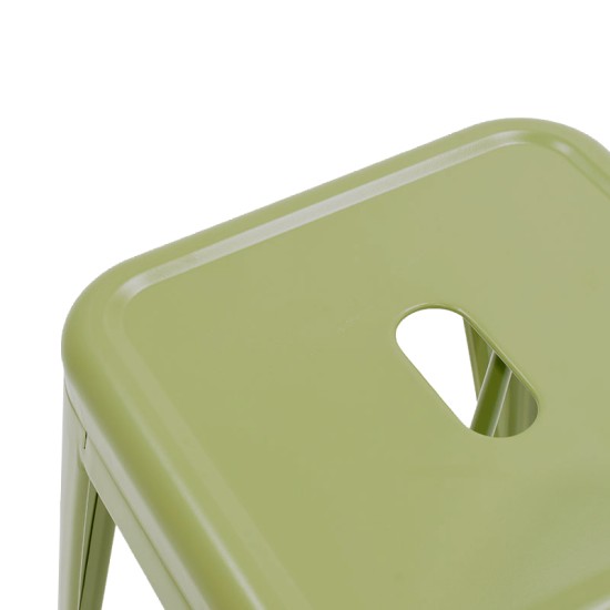 Σκαμπό μπαρ Utopia  μέταλλο σε λαδί απόχρωση 42x42x76εκ