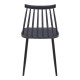 Καρέκλα Aurora  μαύρο pp-μαύρο μεταλλικό πόδι 42x49.5x77εκ