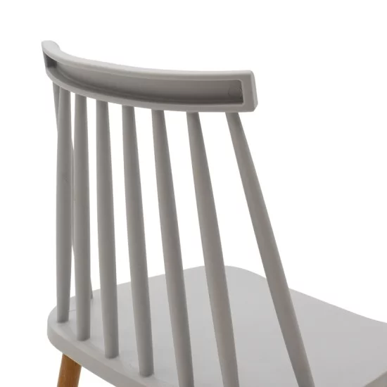Καρέκλα Aurora  γκρι pp-φυσικό μεταλλικό πόδι 42x49.5x77εκ