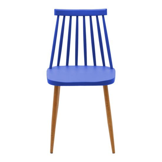 Καρέκλα Aurora  μπλε pp-φυσικό μεταλλικό πόδι 42x49.5x77εκ