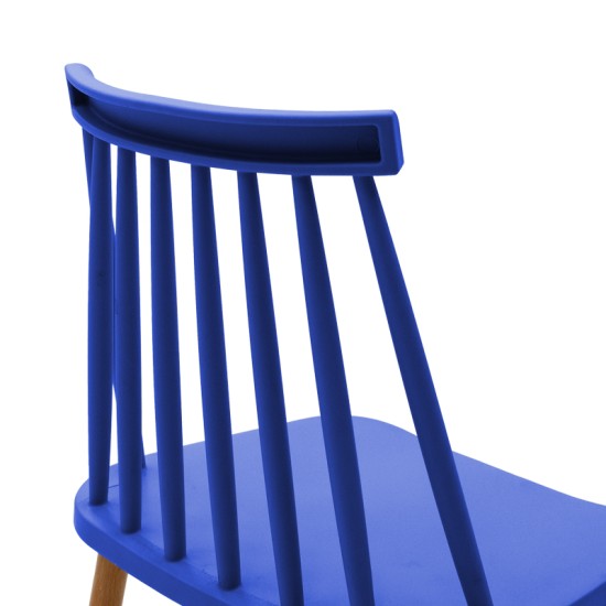 Καρέκλα Aurora  μπλε pp-φυσικό μεταλλικό πόδι 42x49.5x77εκ