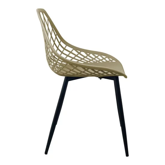 Καρέκλα Suan  cappuccino pp-πόδι μαύρο μέταλλο 49x51x86εκ