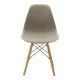 Καρέκλα Julita  PP cappuccino με φυσικό πόδι 46x52x80εκ