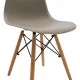 Καρέκλα Julita  PP cappuccino με φυσικό πόδι 46x52x80εκ