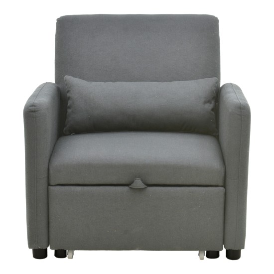 Πολυθρόνα-κρεβάτι Flexa  ύφασμα γκρι 85x92x84εκ