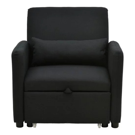 Πολυθρόνα-κρεβάτι Flexa  ύφασμα μαύρο 85x92x84εκ