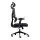 Καρέκλα γραφείου διευθυντή Cadrey  mesh μαύρο 67x64x120-128εκ