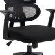 Καρέκλα γραφείου διευθυντή Cadrey  mesh μαύρο 67x64x120-128εκ