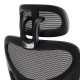 Καρέκλα γραφείου διευθυντή Cadrey  mesh μαύρο 67x64x120-128εκ