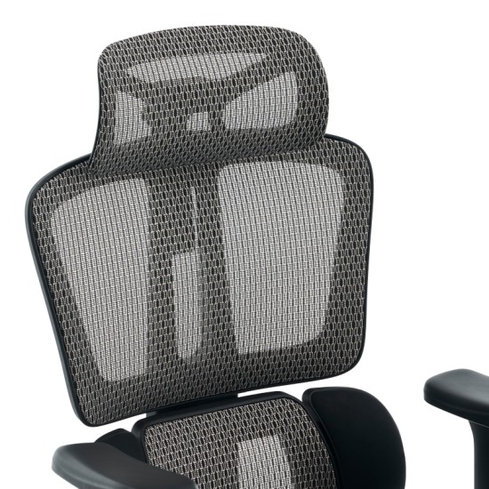 Καρέκλα γραφείου εργασίας ErgoFlow  μαύρο-γκρι 73x64x112-135εκ