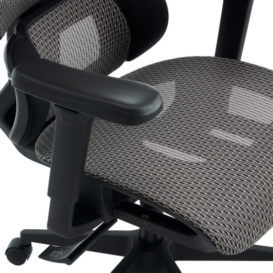 Καρέκλα γραφείου εργασίας ErgoFlow  μαύρο-γκρι 73x64x112-135εκ