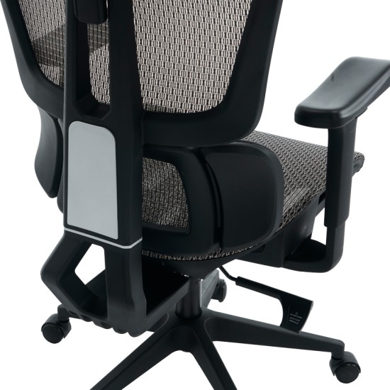 Καρέκλα γραφείου εργασίας ErgoFlow  μαύρο-γκρι 73x64x112-135εκ