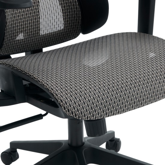 Καρέκλα γραφείου εργασίας ErgoFlow  μαύρο-γκρι 73x64x112-135εκ