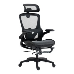 Καρέκλα γραφείου εργασίας Zenyk  mesh μαύρη 63x70x126εκ