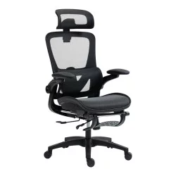 Καρέκλα γραφείου εργασίας Zenyk  mesh μαύρη 63x70x126εκ