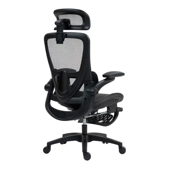 Καρέκλα γραφείου εργασίας Zenyk  mesh μαύρη 63x70x126εκ