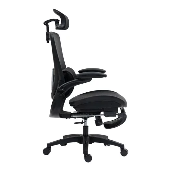 Καρέκλα γραφείου εργασίας Zenyk  mesh μαύρη 63x70x126εκ