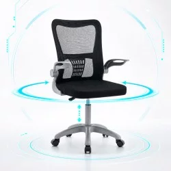 Καρέκλα γραφείου εργασίας Annalise  μαύρο mesh 57x53x100εκ