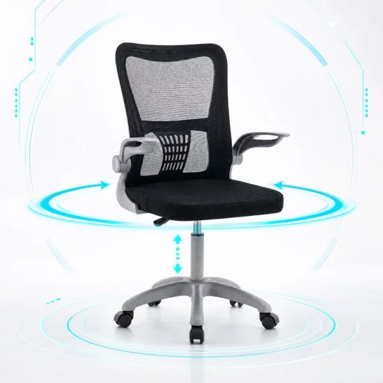 Καρέκλα γραφείου εργασίας Annalise  μαύρο mesh 57x53x100εκ