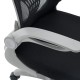 Καρέκλα γραφείου εργασίας Annalise  μαύρο mesh 57x53x100εκ