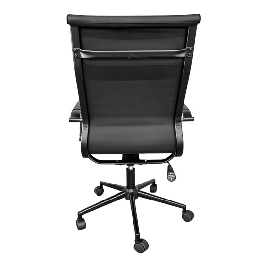 Καρέκλα γραφείου διευθυντή Valter  pu μαύρο 55.5x58x108εκ